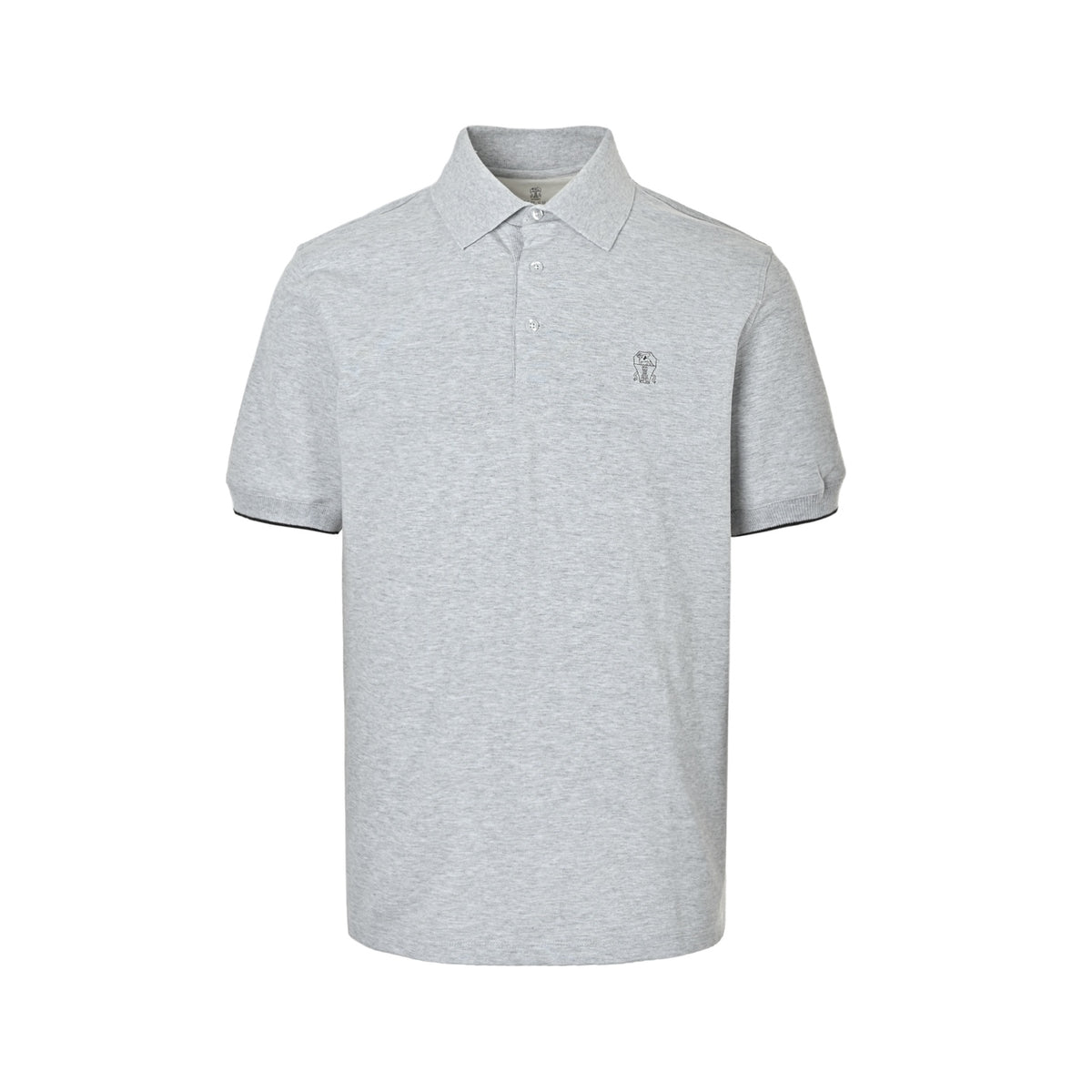 BRUNELLO CUCINELLI BC small label solid color polo Polo short sleeves