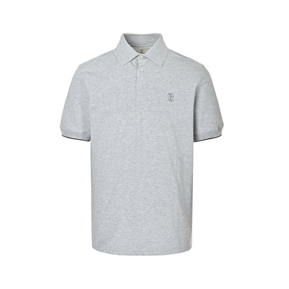 BRUNELLO CUCINELLI BC small label solid color polo Polo short sleeves