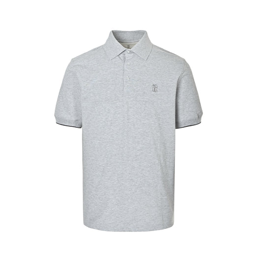 BRUNELLO CUCINELLI BC small label solid color polo Polo short sleeves