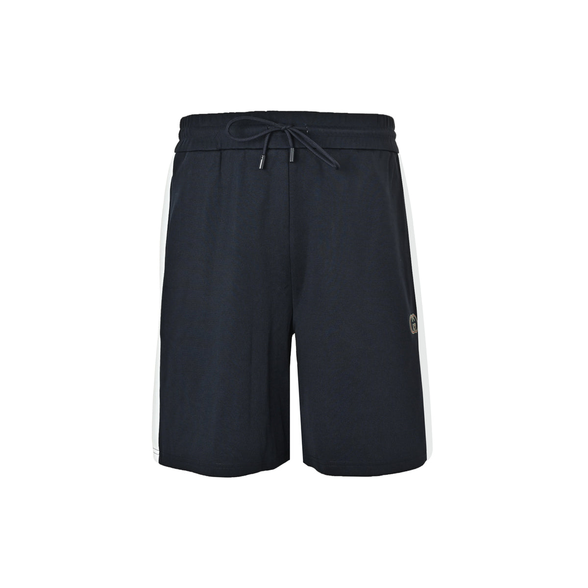 Gucci 26ss blue and white colorblock embroidered logo shorts