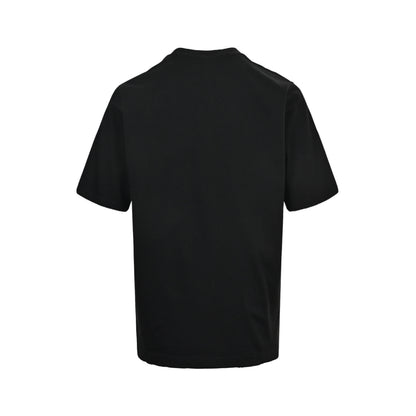 Dior 26ss frayed patch letter embroidered short sleeves