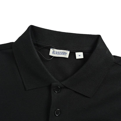 Burberry 26ss plaid patch war horse embroidered Polo short sleeves