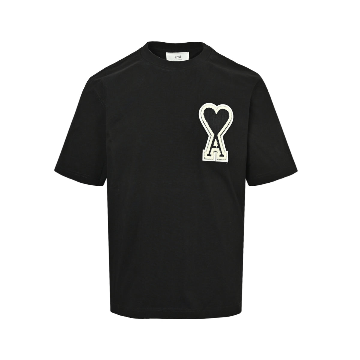 Ami Paris flocked love chapter embroidered short sleeves
