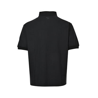 Prada 25ss oval embroidered Polo short sleeves