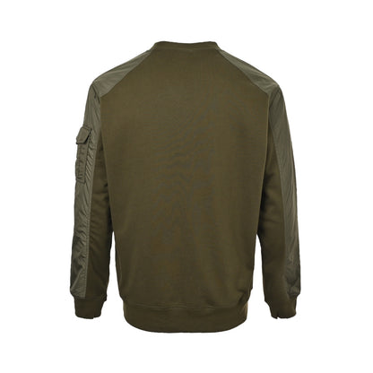 Moncler/muzzled patchwork sleeve pockets and round neck sweatshirt
