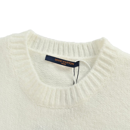 Louis Vuitton 25Fw pearl letter logo crew neck sweater