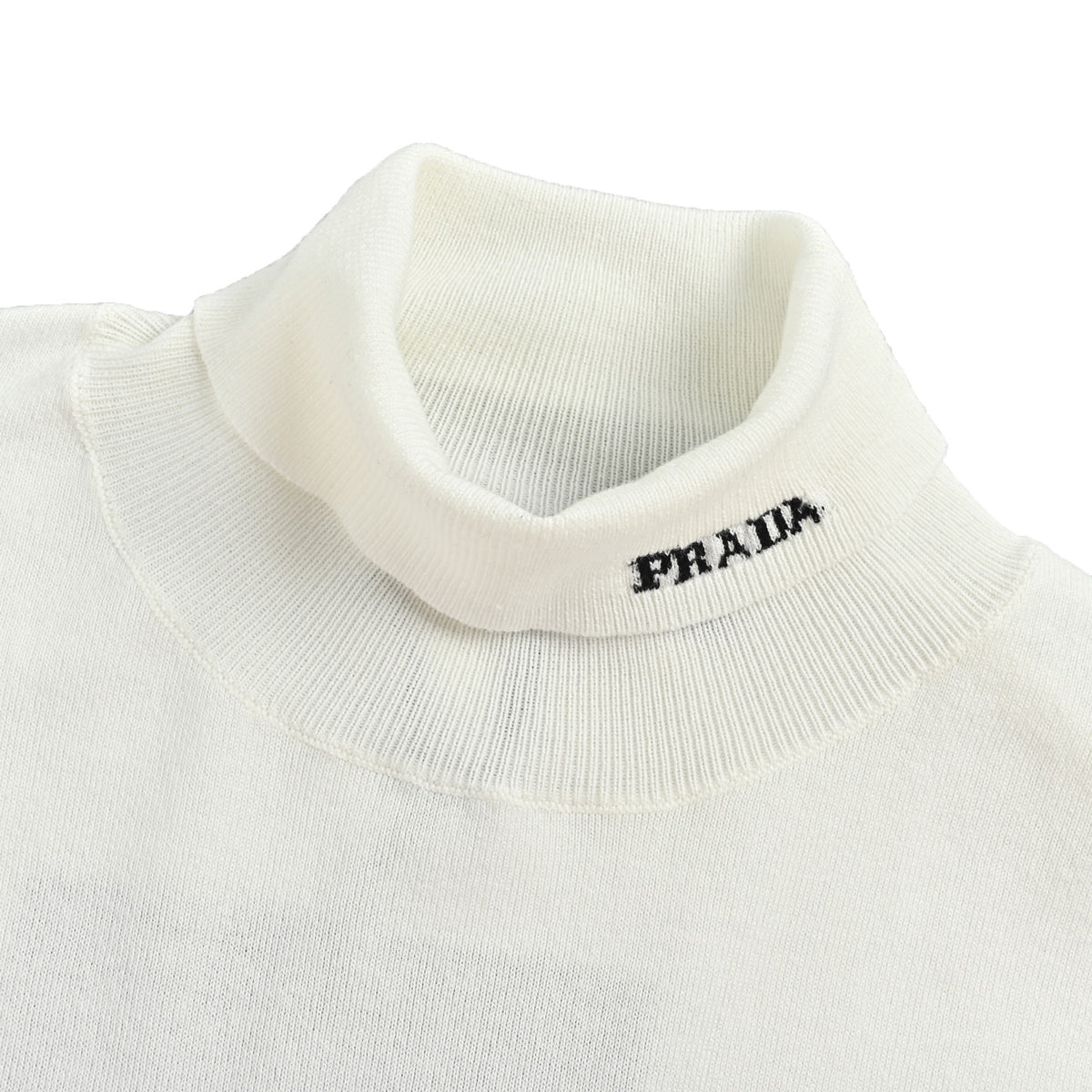Prada sleeves letter jacquard knitted short sleeves
