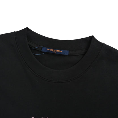 Louis Vuitton 26ss sketch letter old flower embroidery short