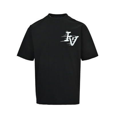 Louis Vuitton hand-painted graffiti letter printed short sleeves