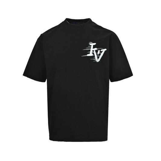 Louis Vuitton hand-painted graffiti letter printed short sleeves