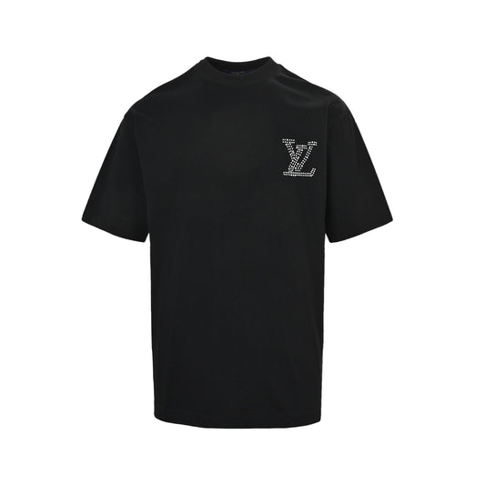 Louis Vuitton 26ss pearl letter print short sleeves