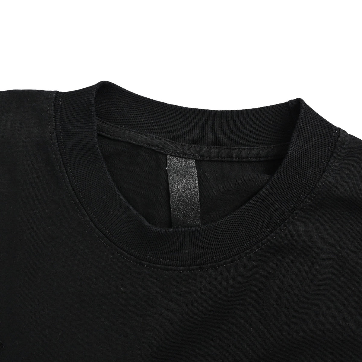 Chrome Hearts Heavy Duty Frayed Appliqué Embroidered Leather Label Hardware Short Sleeves