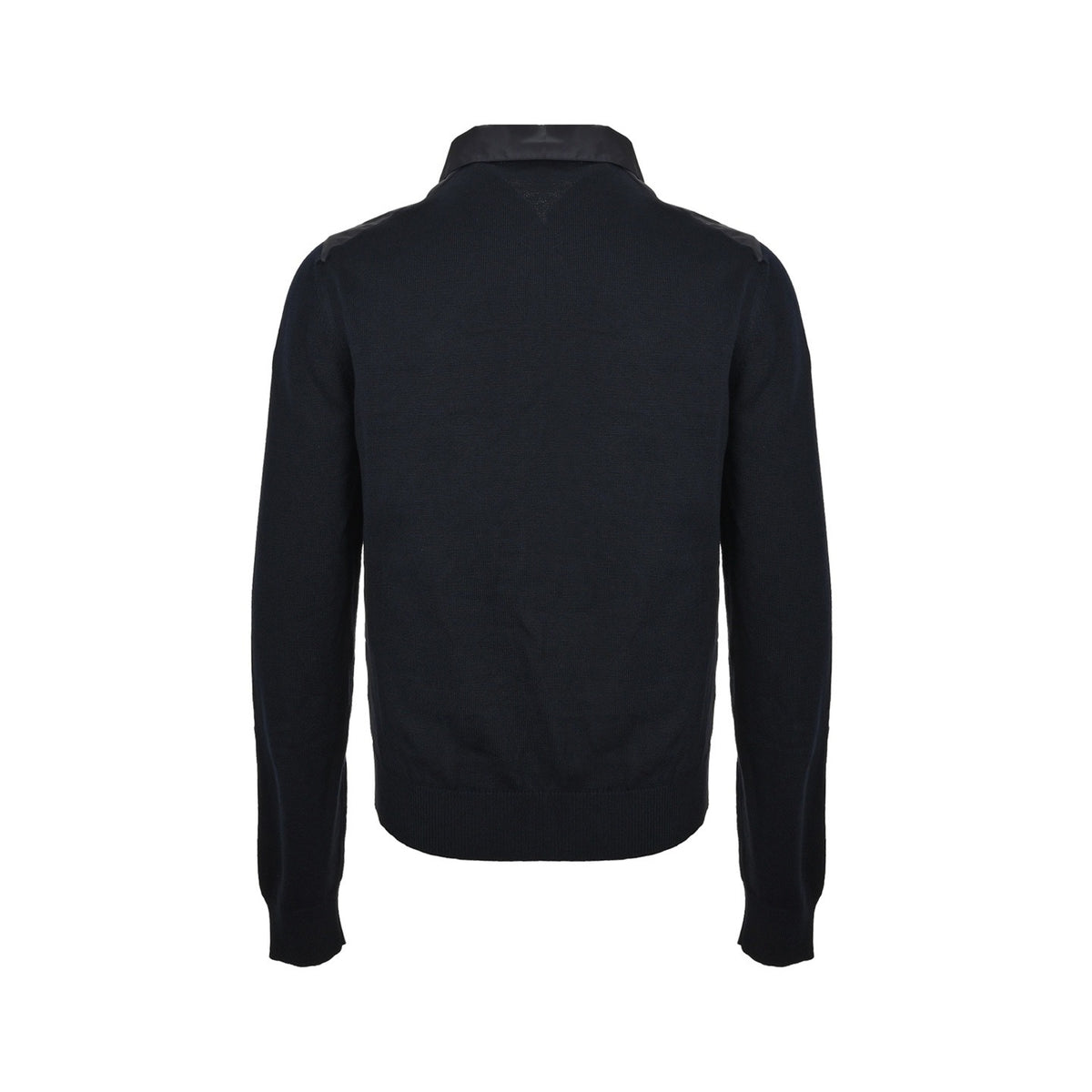 Prada 25Fw triangle logo nylon knitted patchwork jacket