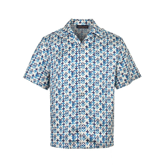 Louis Vuitton full-frame old flower print suit short-sleeved shirt