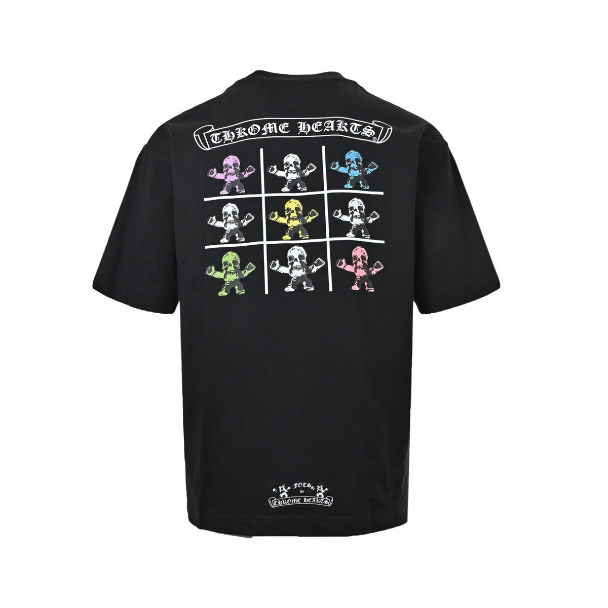 Chrome Hearts/Chrome Heart Jiugongge Skull Print Short Sleeve