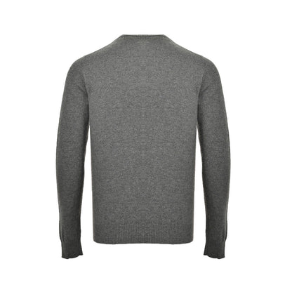 Miu Miu 24Fw jacquard logo cashmere crew neck knitted cardigan
