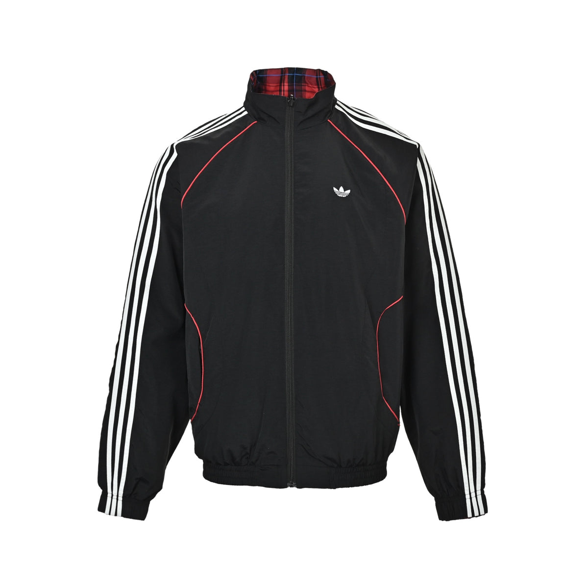 Adidas clover plaid reversible turtleneck jacket