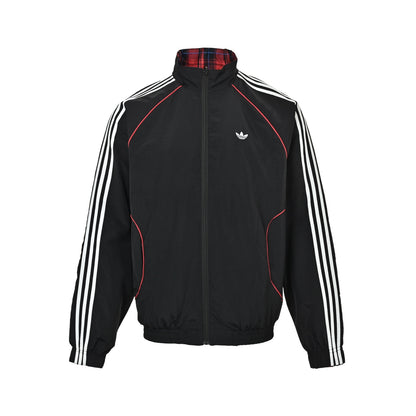 Adidas clover plaid reversible turtleneck jacket