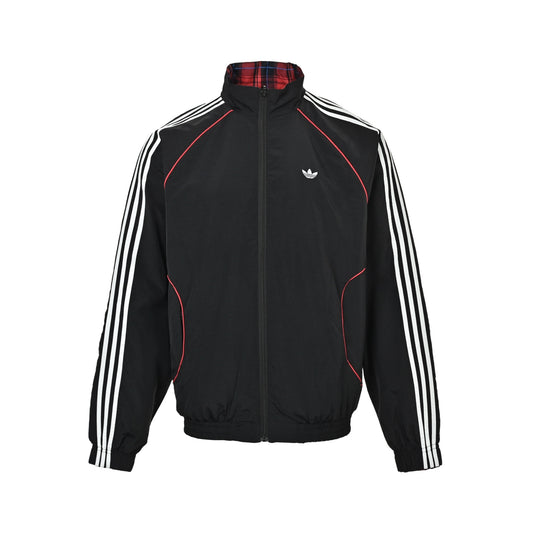 Adidas clover plaid reversible turtleneck jacket