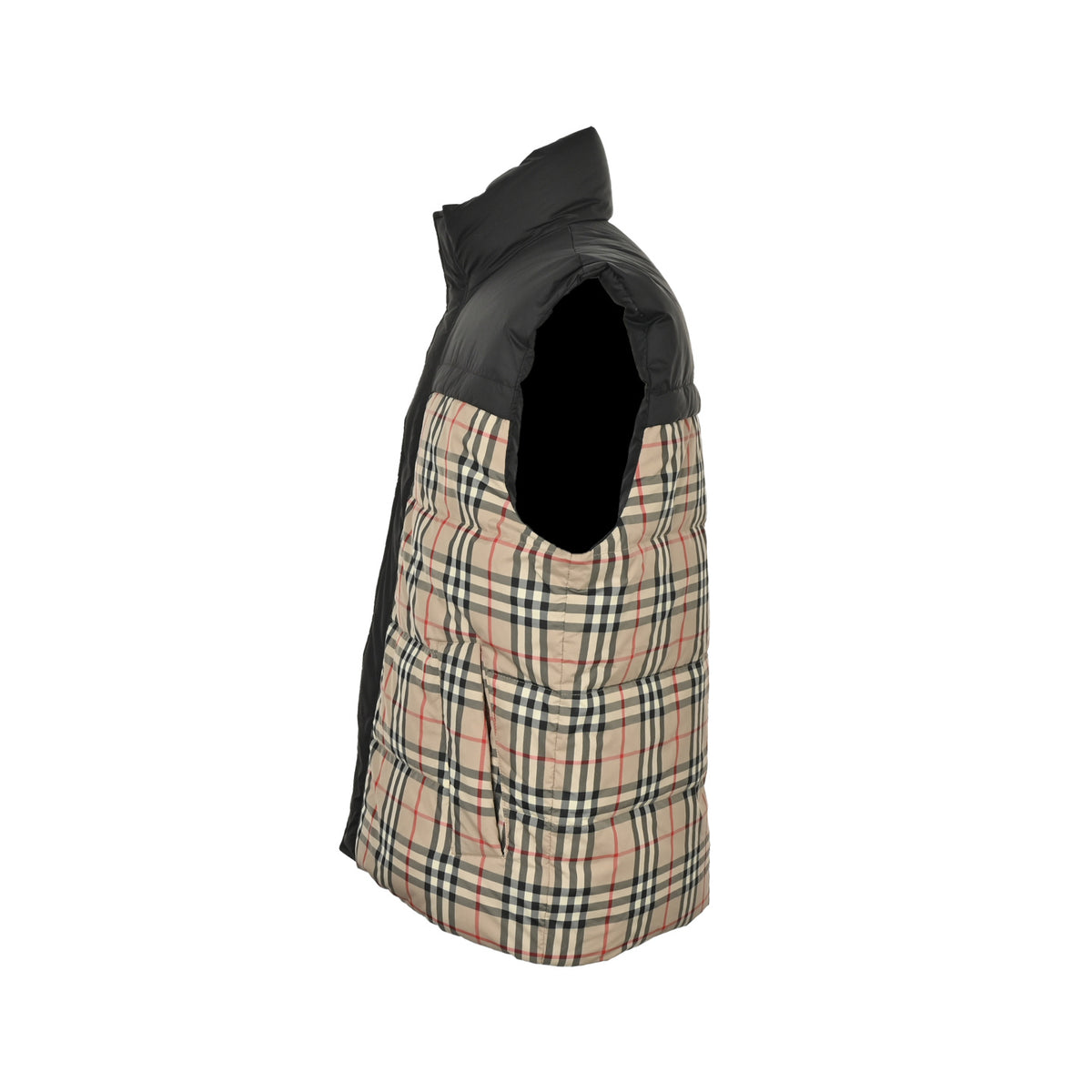 Burberry plaid reversible down vest