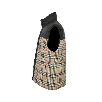 Burberry plaid reversible down vest