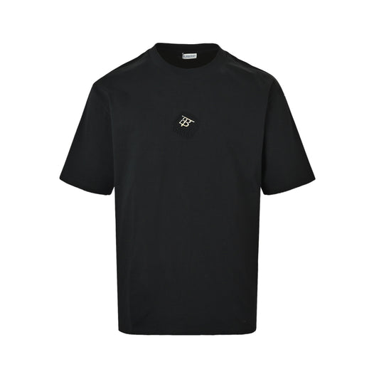 Burberry TB plaid square letter embossed short sleeves