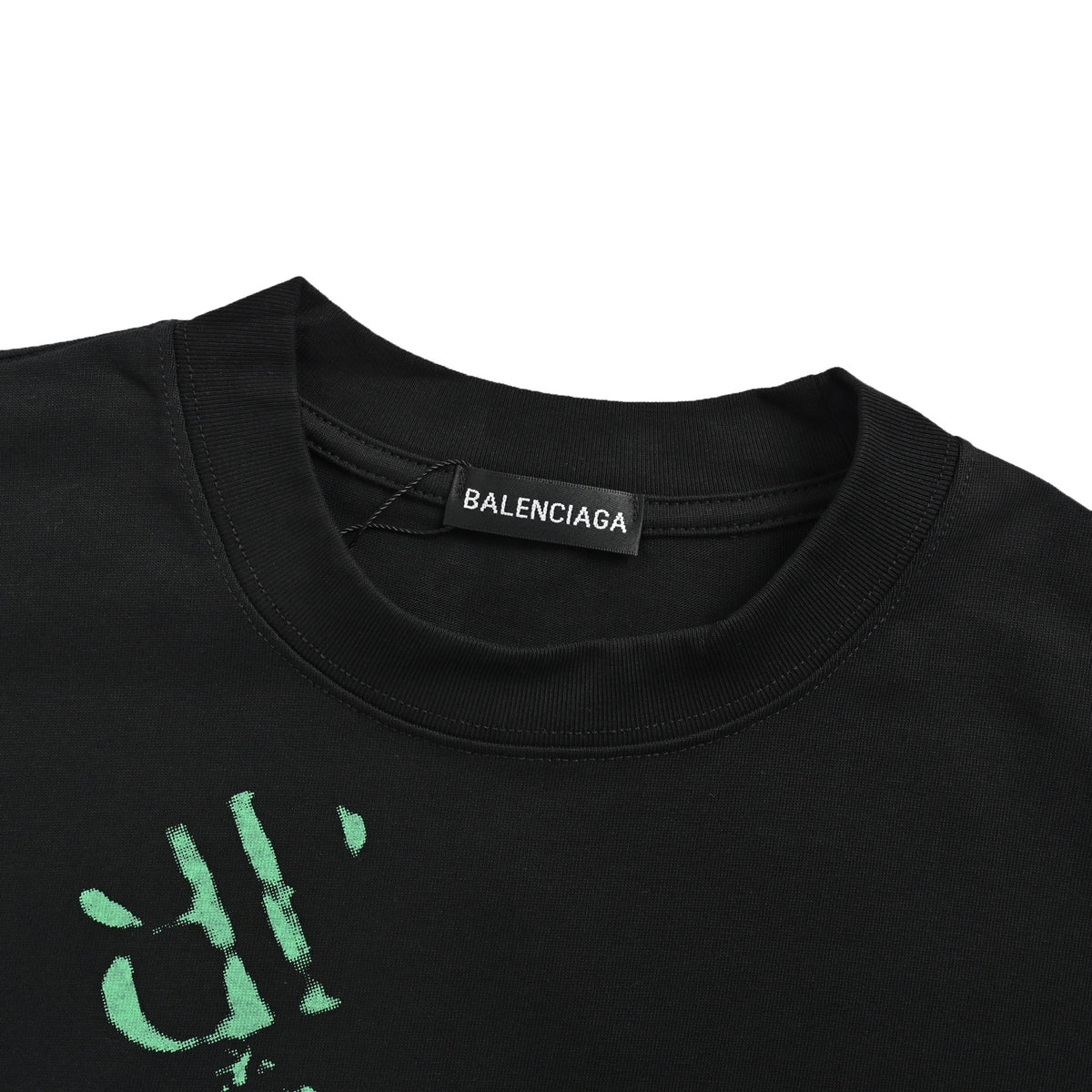 Balenciaga spray-painted graffiti printed short-sleeve
