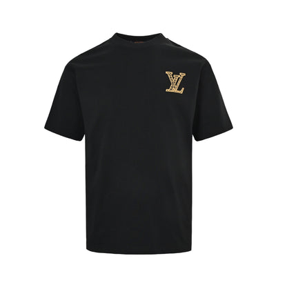 Louis Vuitton 26ss three-color old flower embroidered short sleeves