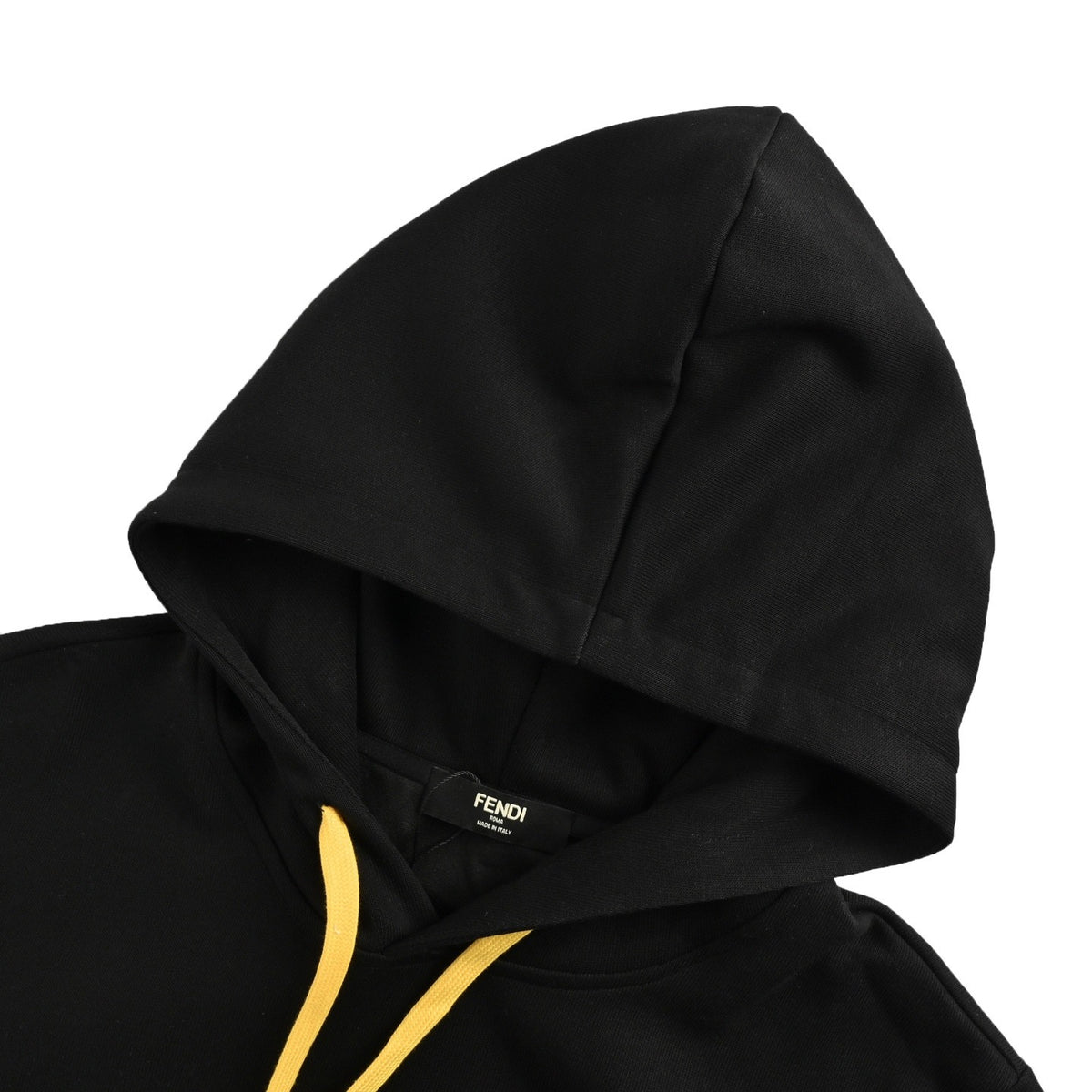 Fendi 25Fw FF letter printed towel eye patch hooded sweatshirt