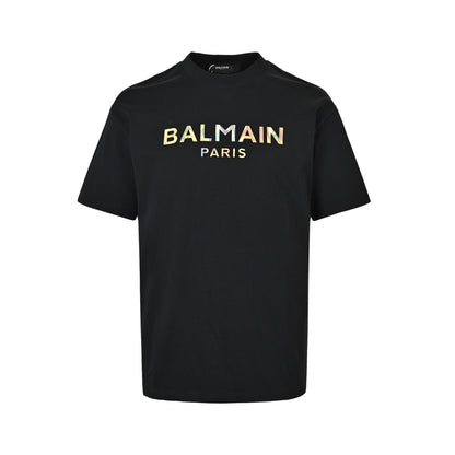BALMAIN 26ss colorful laser letter printed short sleeves