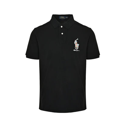 Ralph Lauren Hua colorful war horse embroidered Polo short sleeves