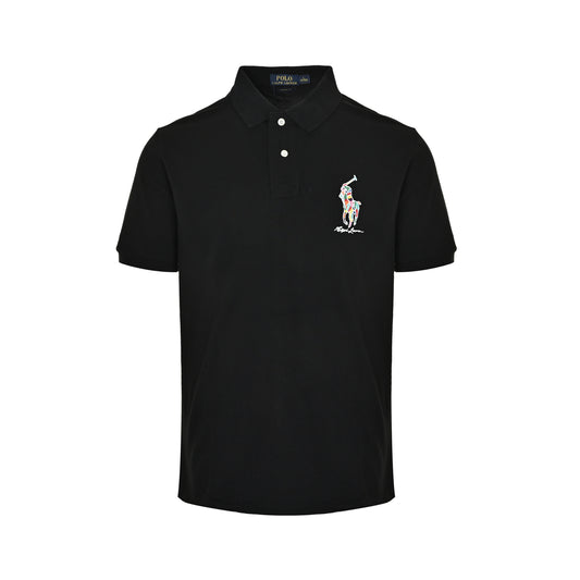Ralph Lauren Hua colorful war horse embroidered Polo short sleeves