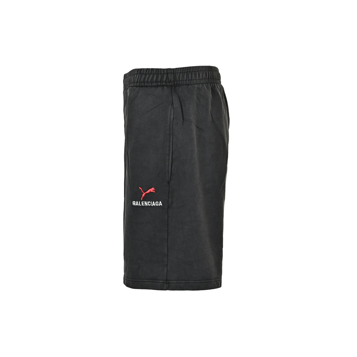 Balenciaga Puma joint embroidered logo washed shorts