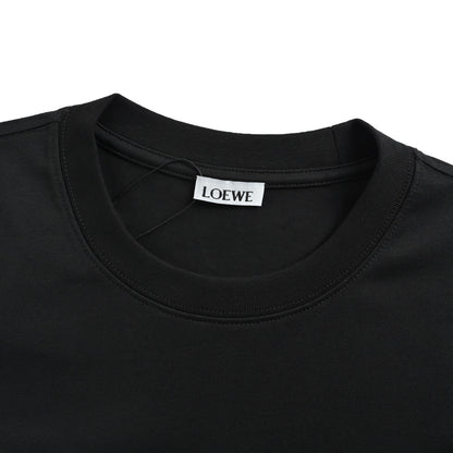 Loewe/Loewei colorful letter logo embroidered short sleeves
