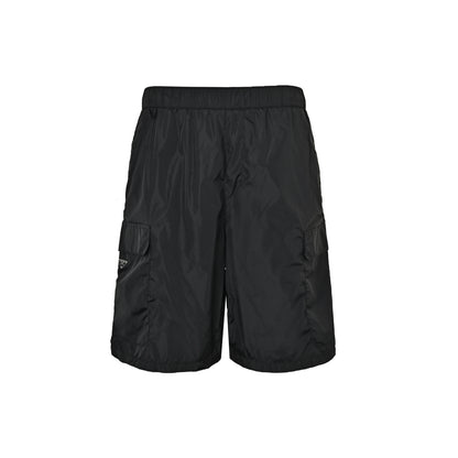 Prada 26ss triangle logo nylon cargo shorts