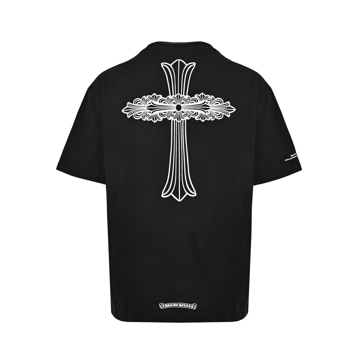 Chrome Hearts/Chrome Heart Pocket Sanskrit large cross printed short sleeves on the back