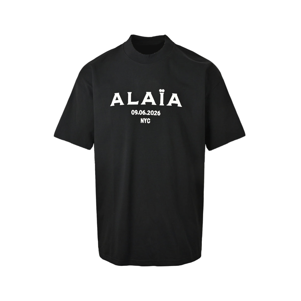ALAIA minimalist slogan niche letter logo short sleeves
