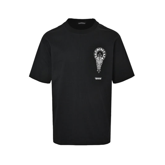 Chrome Hearts/Chrome Heart Overlapping Printed Short Sleeves
