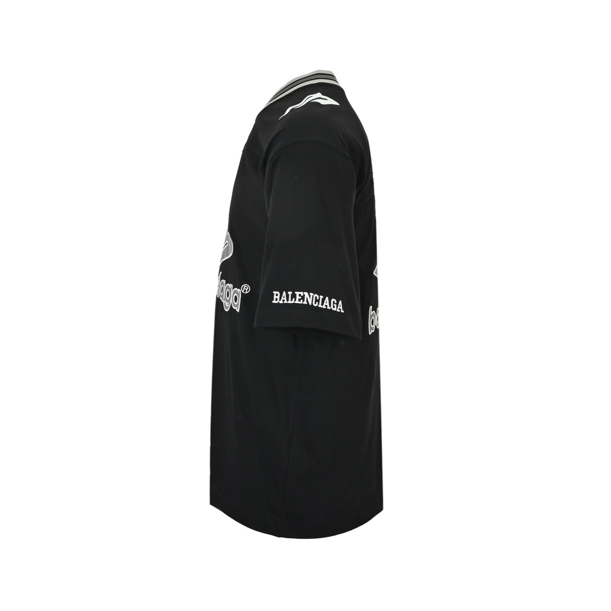 Balenciaga 26ss embroidered logo stitching jersey short sleeves
