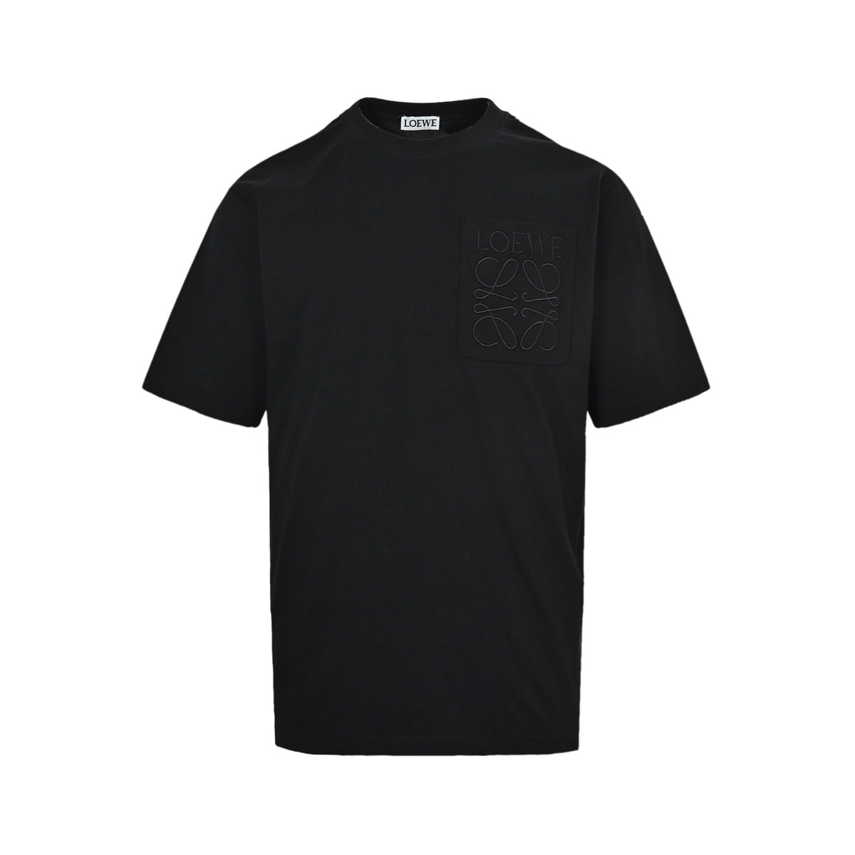 Loewe/Loewei classic embroidered letter pocket short sleeves