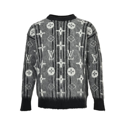 Louis Vuitton full-frame presbyopic logo mohair sweater