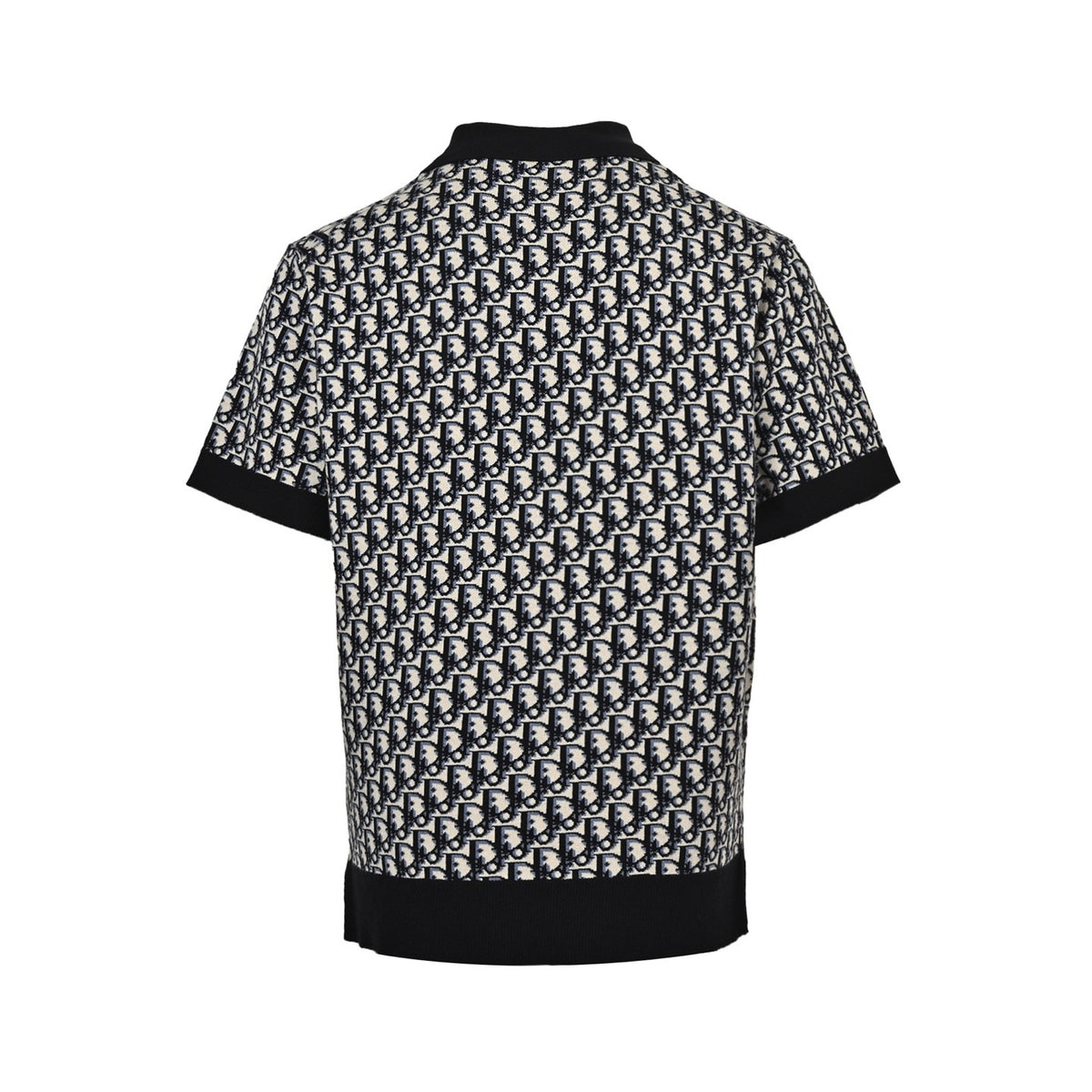 Dior classic old flower jacquard knitted Polo short sleeves