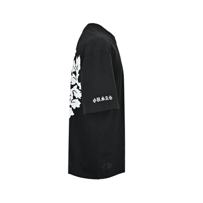 Chrome Hearts/Chrome Heart Sword Print Short Sleeves