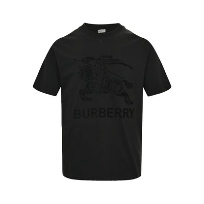 Burberry 24ss flocked war horse print short sleeves