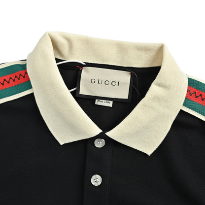 Gucci 26ss red and green webbing Polo short sleeves