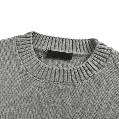 Prada classic logo jacquard crew neck sweater
