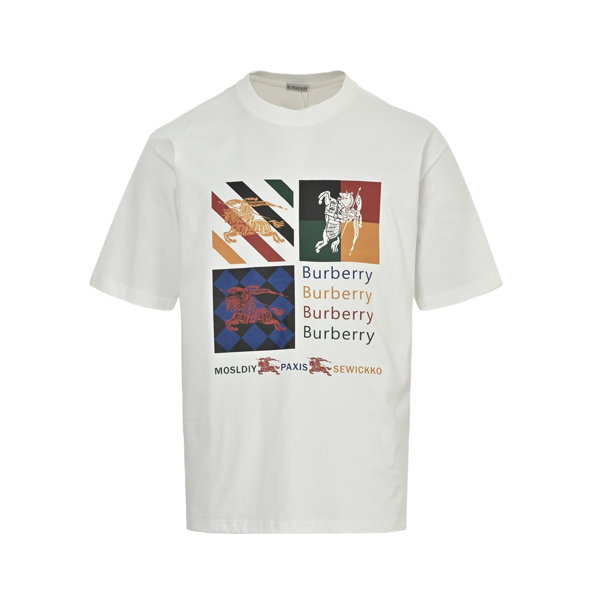 Burberry 25ss square war horse print short sleeves