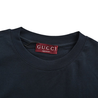 Gucci red and green square double G interlocking printed short sleeves