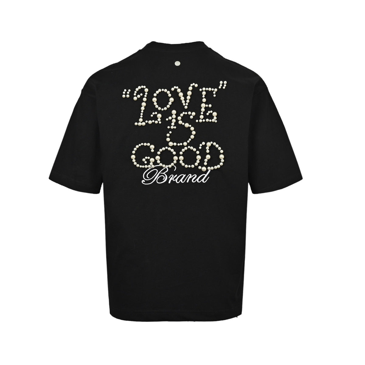 GOODBRAND 25ss pearl embroidered heavy-duty short sleeves