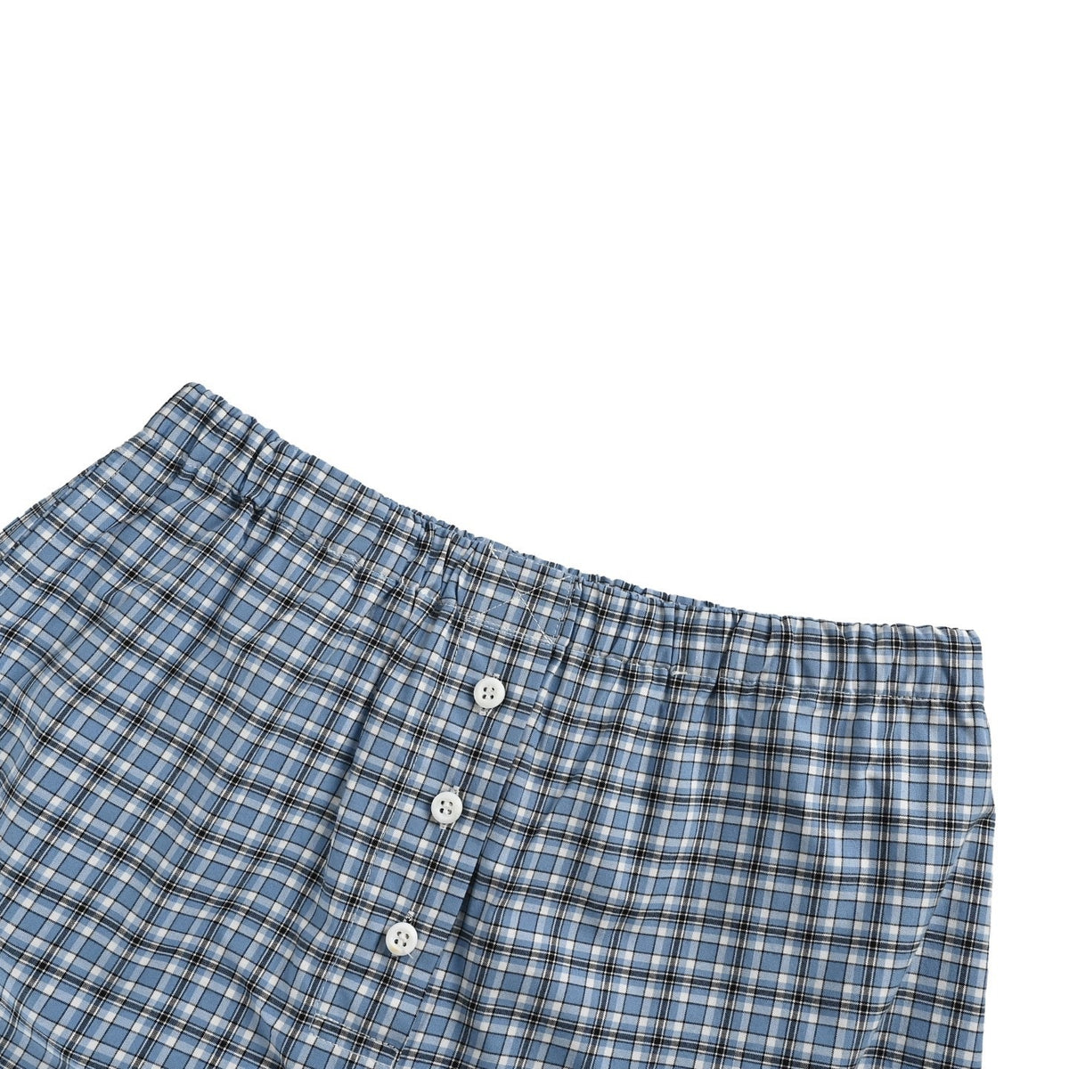 Miu Miu embroidered small logo plaid shorts